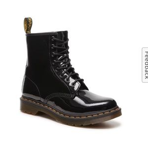 Doc Martens - black patent leather boots